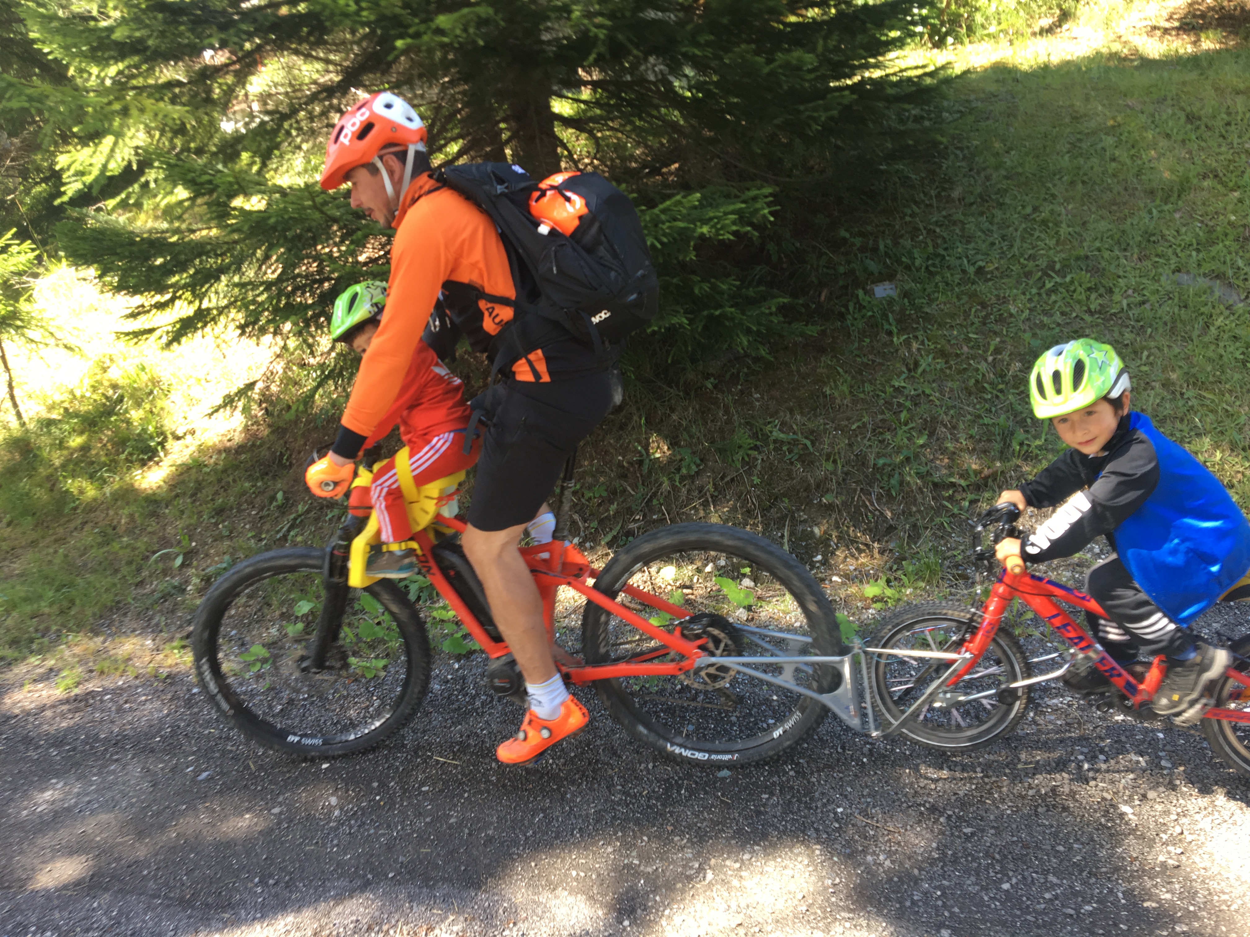 Marco Brandau out on a ride with his child